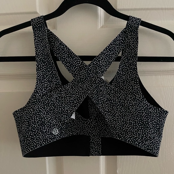 Lululemon Enlite Zip Bra in Double Dimension Starlight Black - Picture 2 of 7